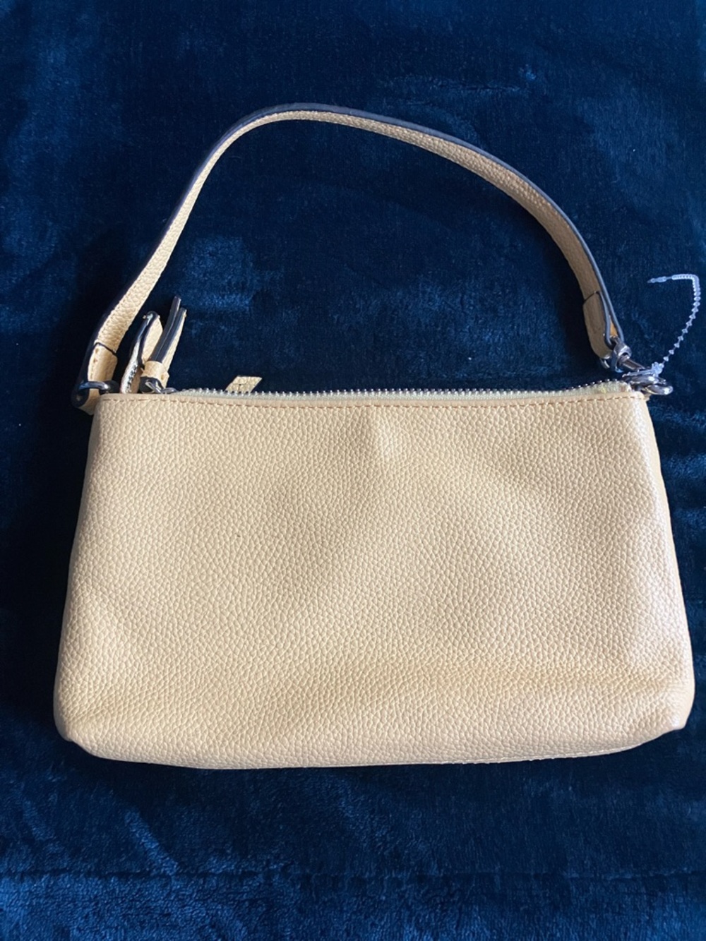 Dana Buchman Pale Yellow Pebbled Leather Wristlet - Picture 2 of 2